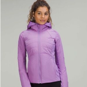 lululemon Another Mile Jacket in Purple Blossom Light Down Lined Running Jacket